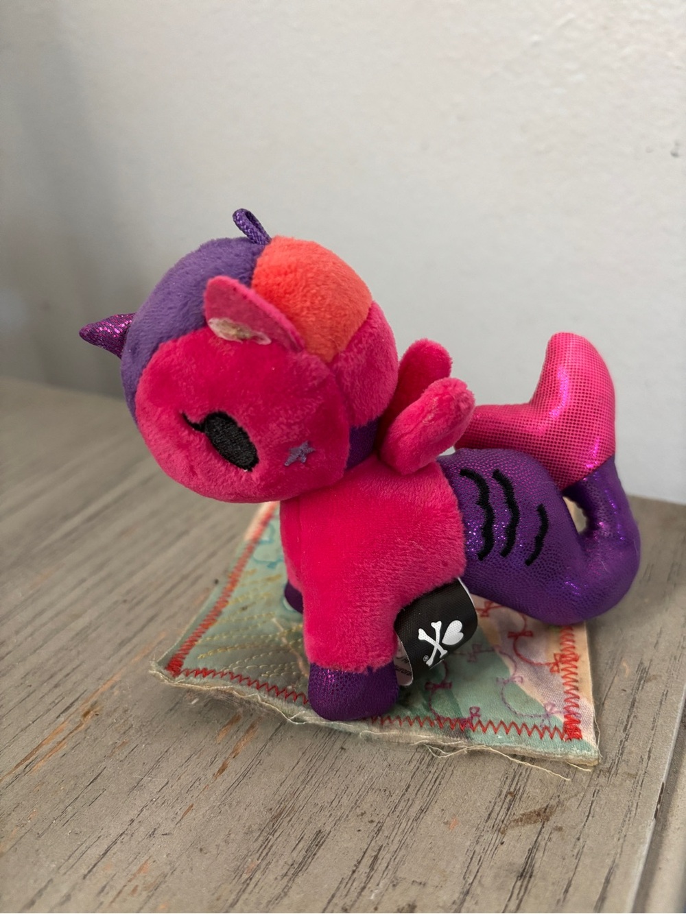 Tokidoki Mystical Creature Bright Pink & Purple Mermicorno Plush